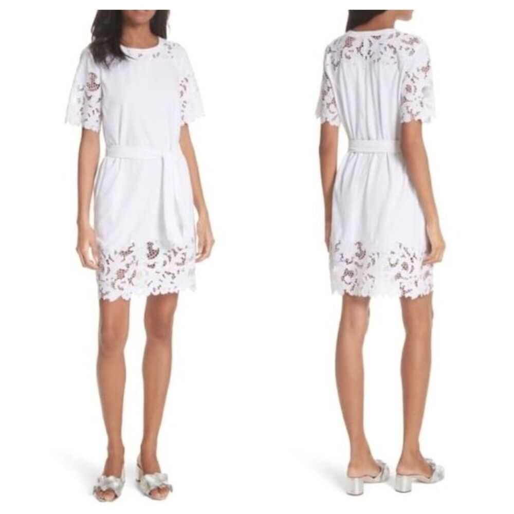 Rebecca Taylor La Vie Eyelet Dress White XS